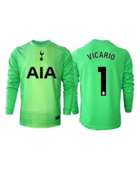 Tottenham Hotspur Guglielmo Vicario #1 Portiere Maglia Gara Casa Repliche 2025-26 Maniche Lunghe